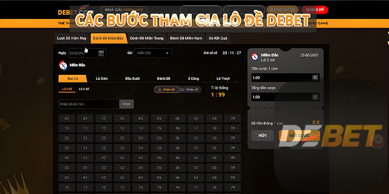 Các bước tham gia Lô Đề Debet